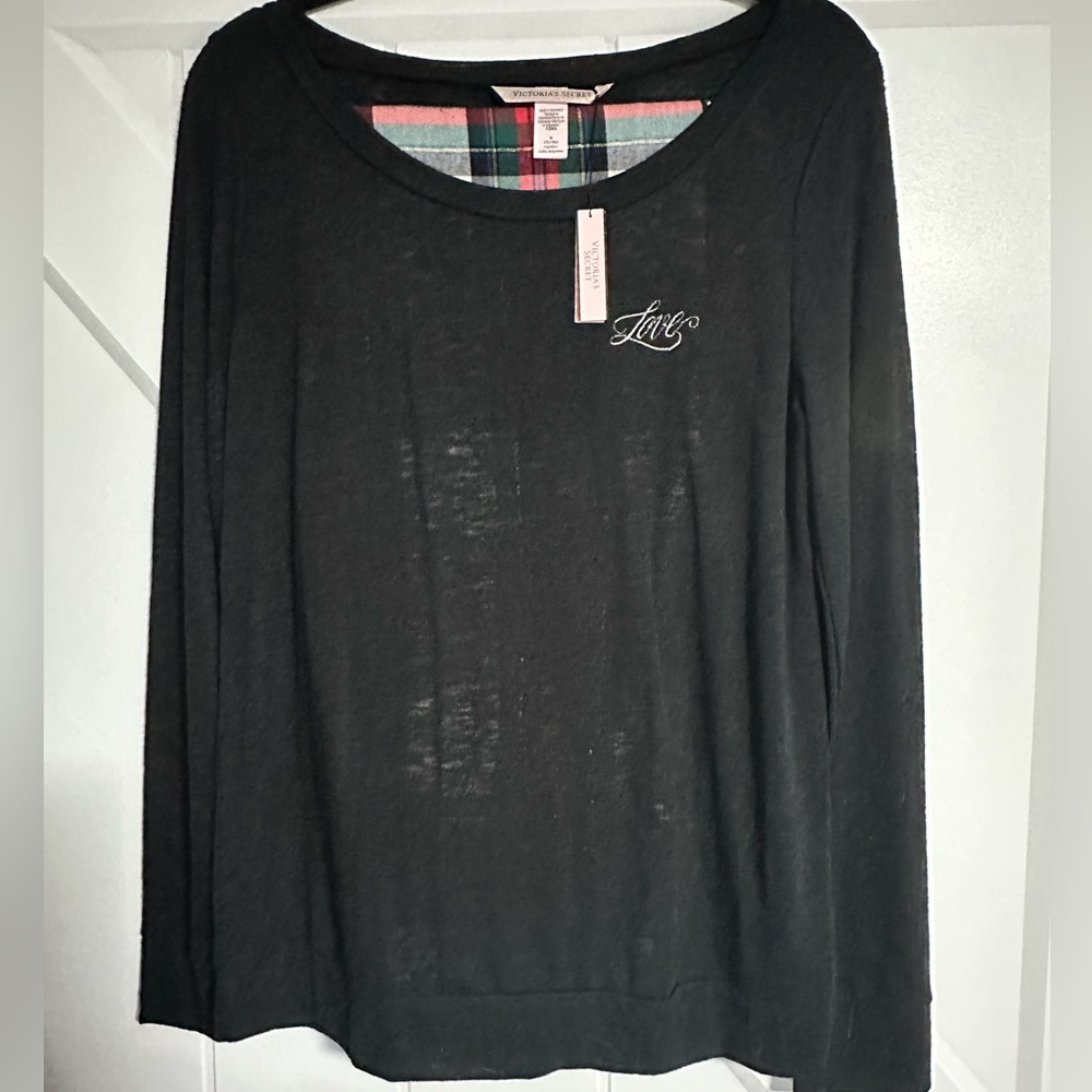 Victoria's Secret Black Long Sleeve Pajama Set